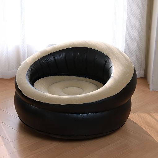 1Pc Folding Inflatable Sofa, Portable Armchair For Family Outdoor Activities, Thickened Inflatable Seat