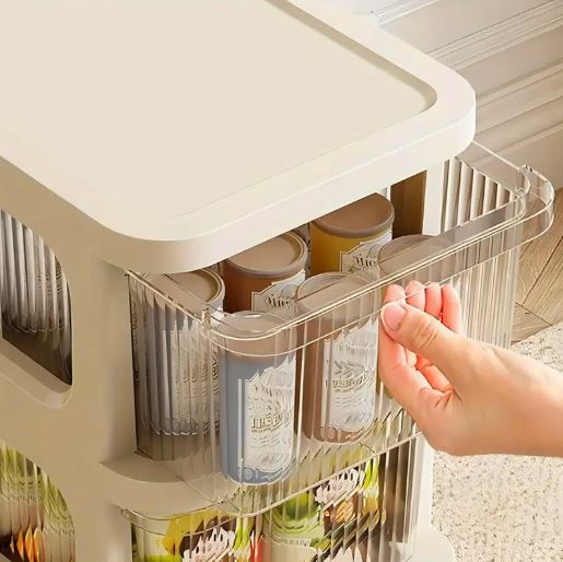 2-Drawer Rolling Storage Cart - Versatile Bedside Table with Wheels Rolling Cart Organizer