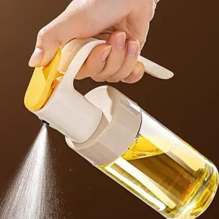 Oil Sprayer for Cooking, 200ml Oil Sprayer Dispenser with Stainless Steel Nozzle for Baking, Roasting, BBQ, Salads and More