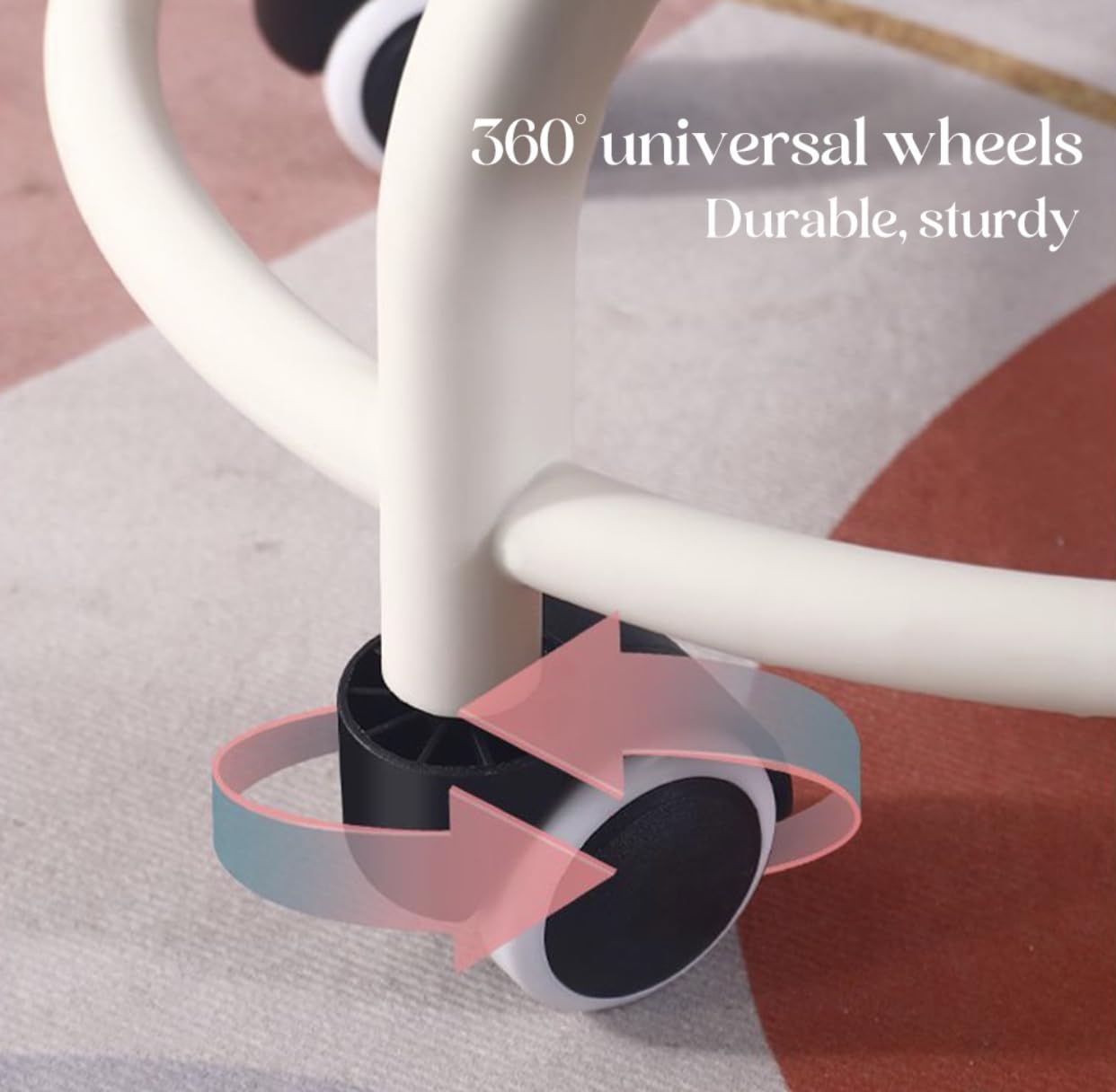 360° Swivel Moving Chair with Wheels Playful and Functional, Kid’s Party Chair