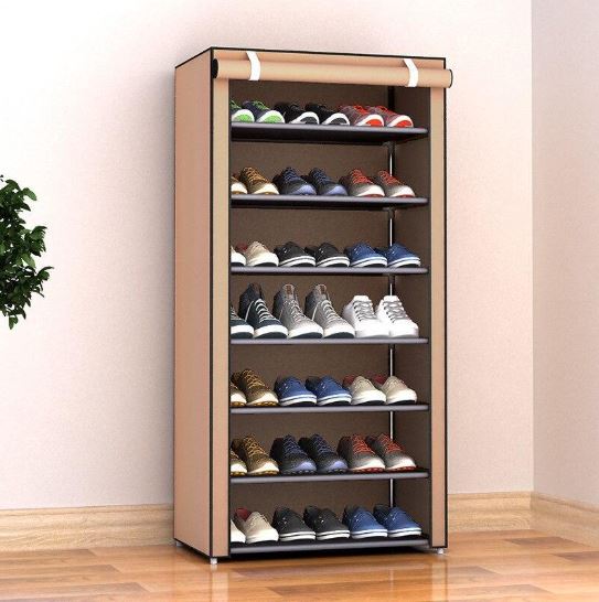 7 Layers Shoe Rack With Fabric Cover