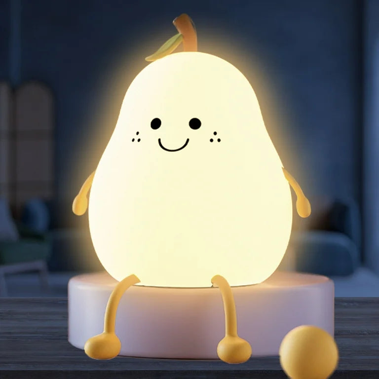 Cute Sleeping Lamp LED Night Light - Soft Glow, Color Changing, Dimmable Bedside Lamp