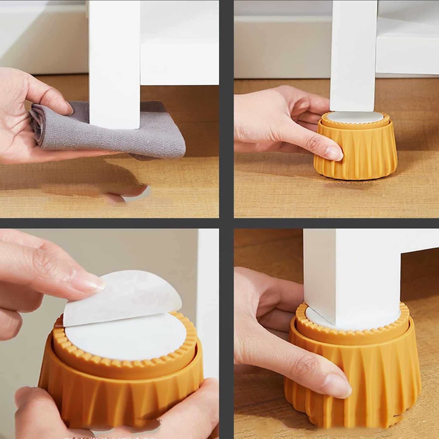 (Pack of 2) Adjustable Headboard Stabilizer Bed Fixer, Self-Adhesive Headboard Stabilizer