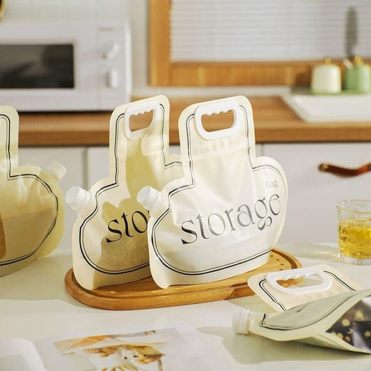 Reusable Rice and Barley Storage Bags with Secure Seal, Airtight Cereal Containers, Airtight Cereal Storage Bags