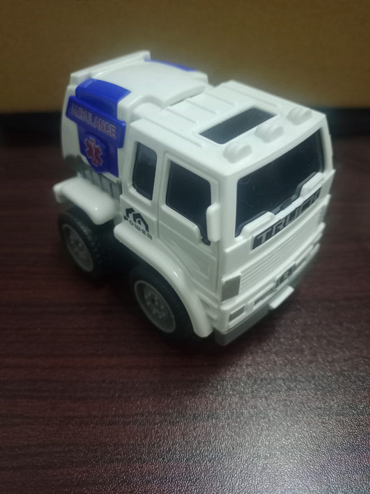 1pc Plastic Ambulance Car Toy White