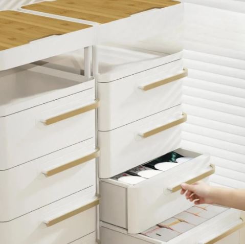 Bedside Décor & Storage Table, Side Table Storage Drawers