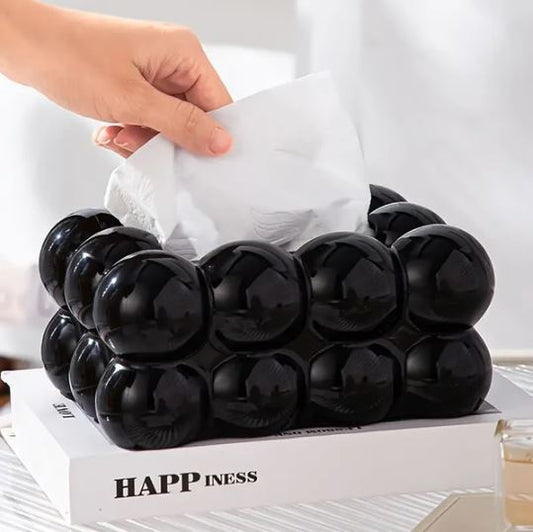 Bubble Shape Tissue Box Holder, Non Slip Plastic Tissue Box Cover