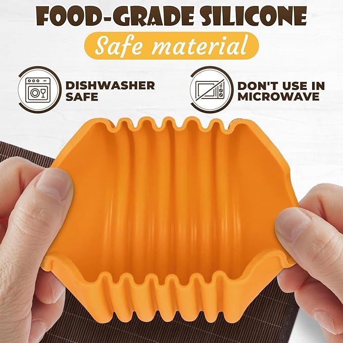 (Pack of 3) Burger Holder Clip Retractable Reusable Washable Food Grade Silicone Sandwich Clip Burger Holder Box