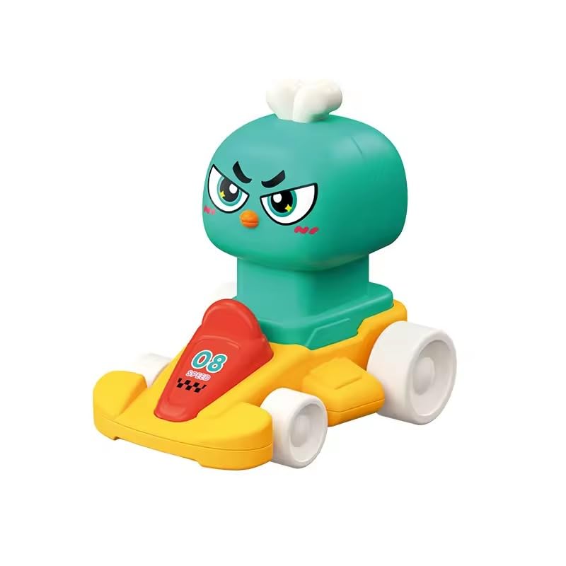 (Pack of 2) Cartoon Chicken Rabbit Inertia Press go-Kart Mini Sliding Car