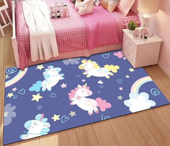 Cartoon Cute Childrens bedroom Game Floor Mats, Baby Crawl Floor Mats, Kids Room Play Area Mats