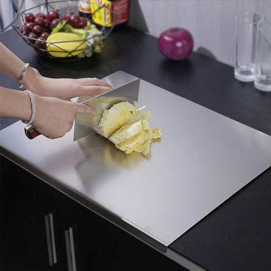 Multi-purpose Stainless Steel Chopping Cutting Board With Lip Countertop