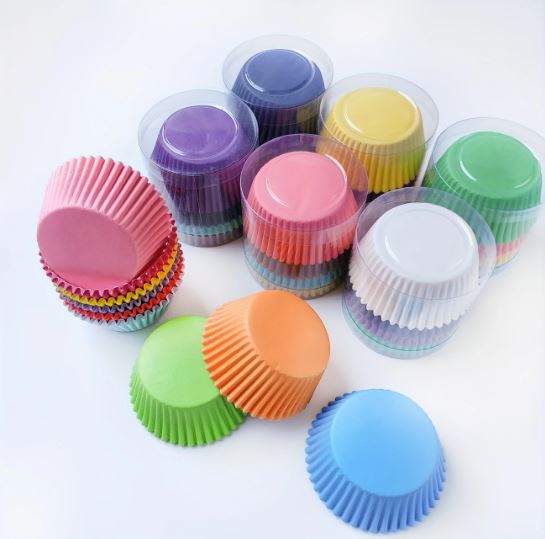 100pcs, Colorful Baking Cupcake Liners, Oil-proof Paper Holders For Cakes And Muffins, Cupcake Wrappers Holders