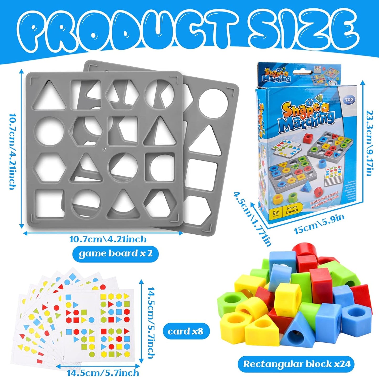 Shape Adjustment Game, Shape Matching Game, Color Sensory Learning Recognition Toy
