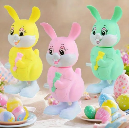 Cute Cartoon Dancing Rabbit Toys, Interactive Plastic Pet Toys for All Breed Sizes, No Batteries Needed