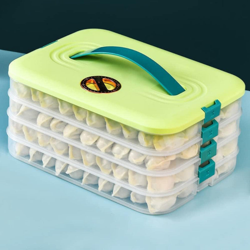 Dumplings Samosa Storage Box Refrigerator Momos Container Freezing Multi-Layer Frozen Food Grade
