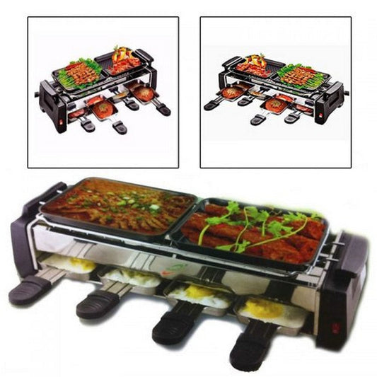 Electric BBQ Grill with Hot Plates Boil Grill Toast or Warm