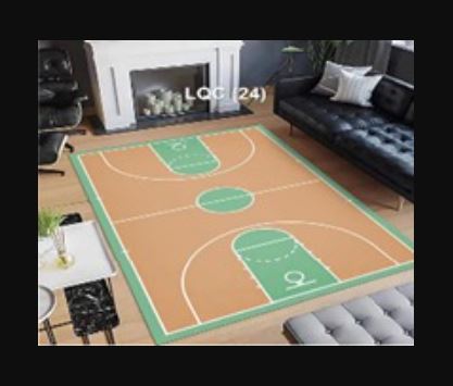 Basketball on Area Floor Mats for Living Room Bedroom