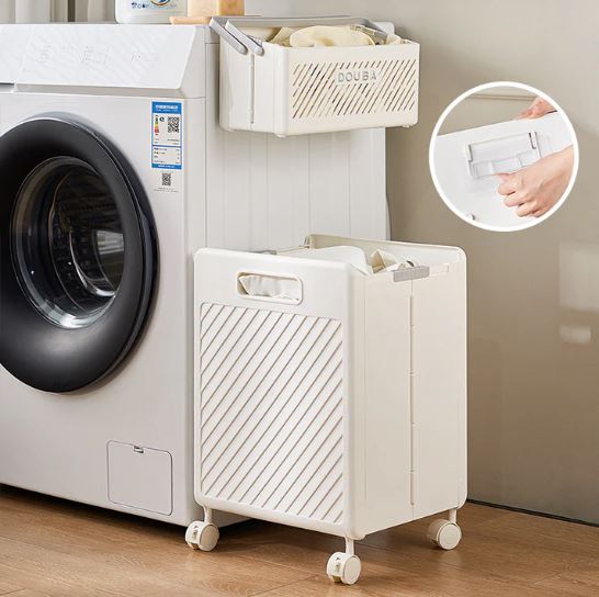 Multifunctional Foldable Laundry Hamper Basket with Wheels