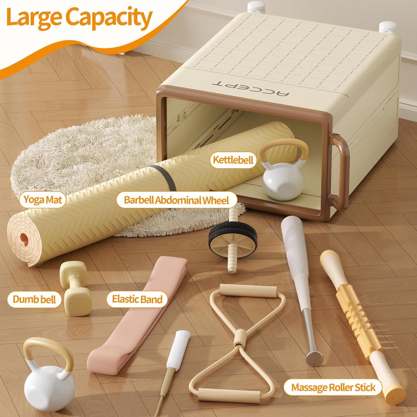 Foldable Storage Box - Foldable Storage Bin/Basket for Sports Equipment, Dirty Clothes, Toys