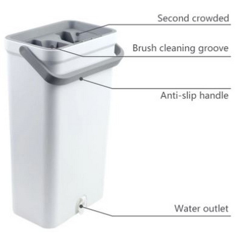 Hands Free Sponge Mop with Bucket, Strong Water Absorption Sponge, Flat Mop, Household Cleaning Tool