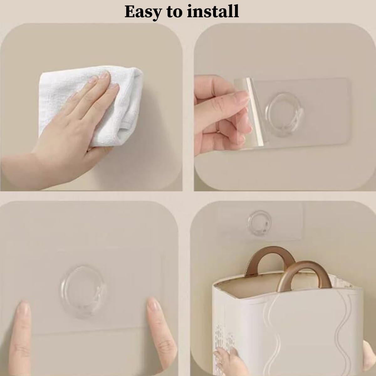 Hanging Laundry Hamper With Carry Handle, Foldable Plastic Laundry Baskets, Wall Hanging Storage Basket