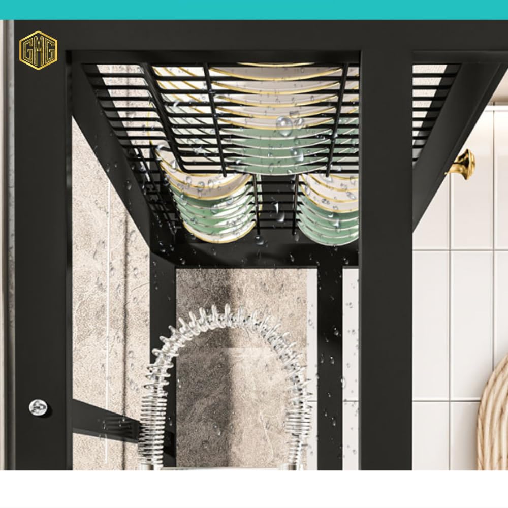Multi-Compartment Kitchen Sink Organizer with Drain Function for Utensils and Supplies, Durable Plastic/Metal Construction, Kitchen Sink Storage