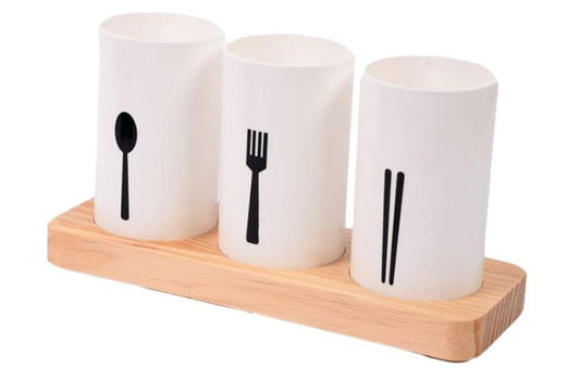 Kitchen Utensil Caddy, Countertop Kitchen Utensil Organizer Flatware Caddy for Knives/Forks/Spoons/Chopsticks