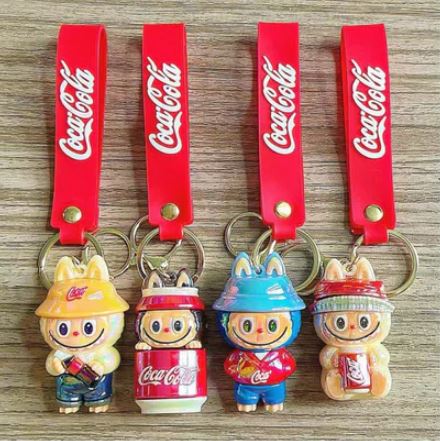 Creative CocaCola Labubu Keychain