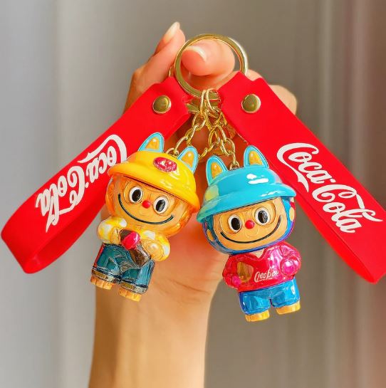 Creative CocaCola Labubu Keychain