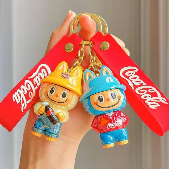Creative CocaCola Labubu Keychain
