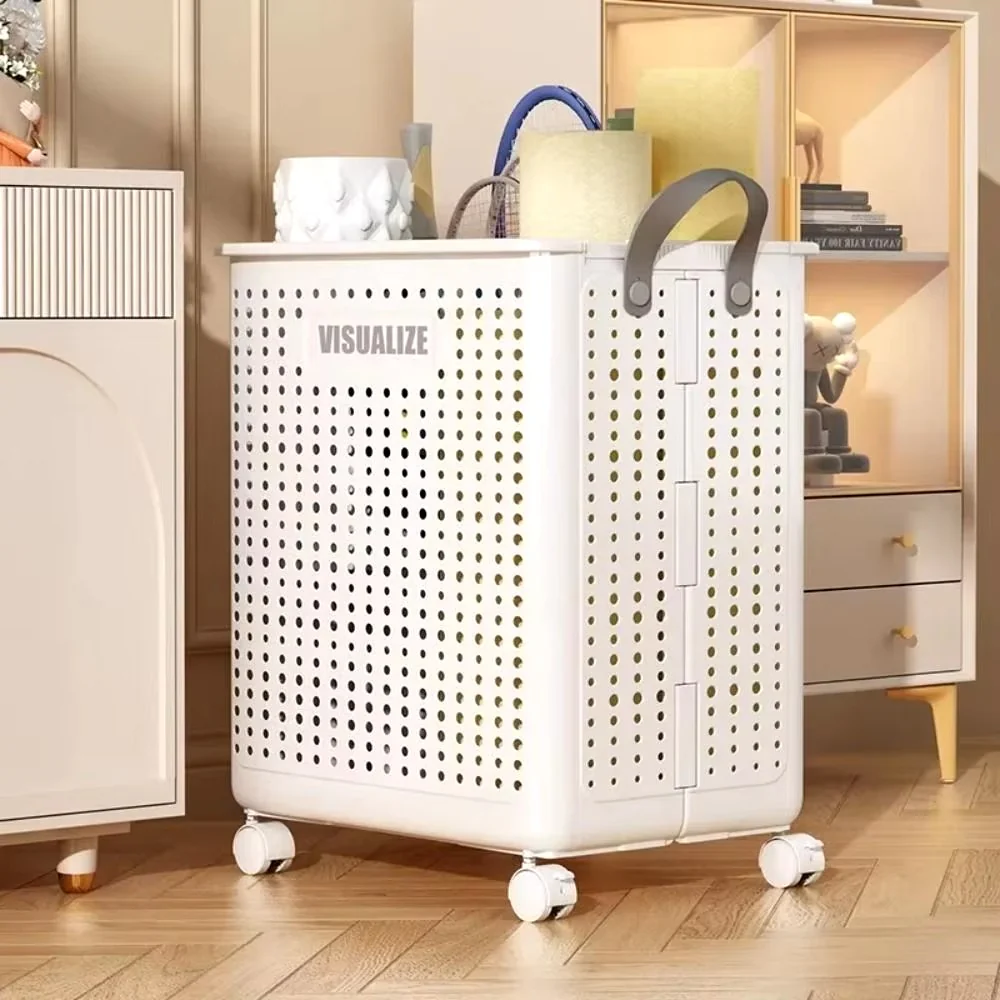 Large Capacity Movable Folding Laundry Basket