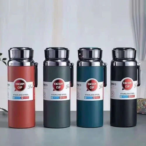Matte Stainless Steel Vacuum Bottle 800 ml Keeps Hot and Cold