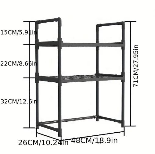 1pc Modern Multi-Functional Kitchen Storage Rack, Floor Mount Organizer Shelf for Spices and Condiments