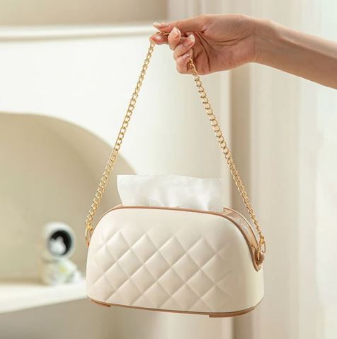 CREATIVE PLASTIC BAG TISSUE BOX WITH SPRING HOLDER FOR HOME