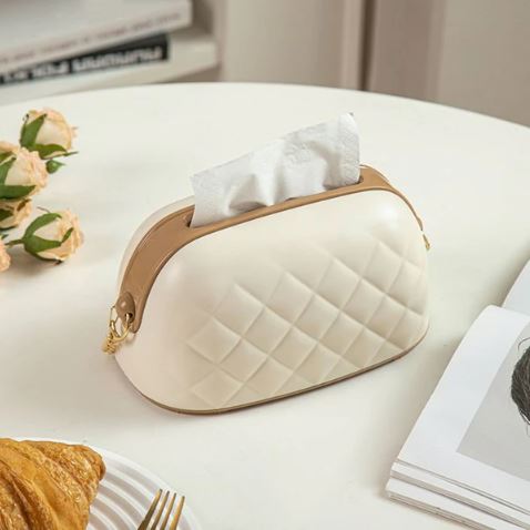 CREATIVE PLASTIC BAG TISSUE BOX WITH SPRING HOLDER FOR HOME