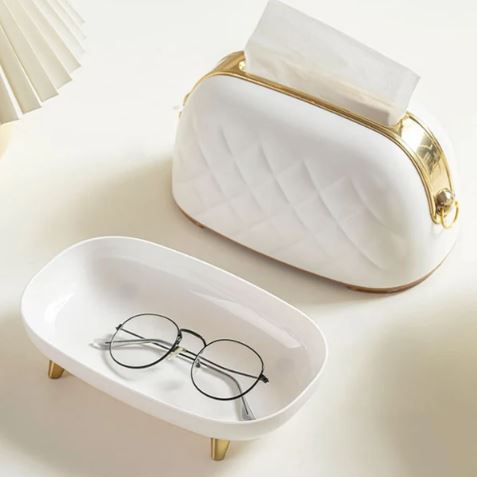 CREATIVE PLASTIC BAG TISSUE BOX WITH SPRING HOLDER FOR HOME