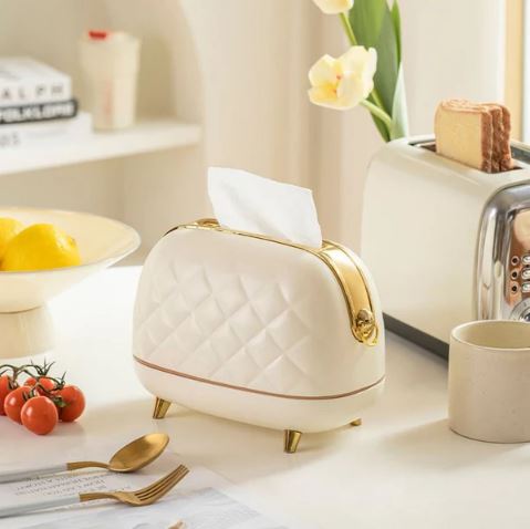 CREATIVE PLASTIC BAG TISSUE BOX WITH SPRING HOLDER FOR HOME