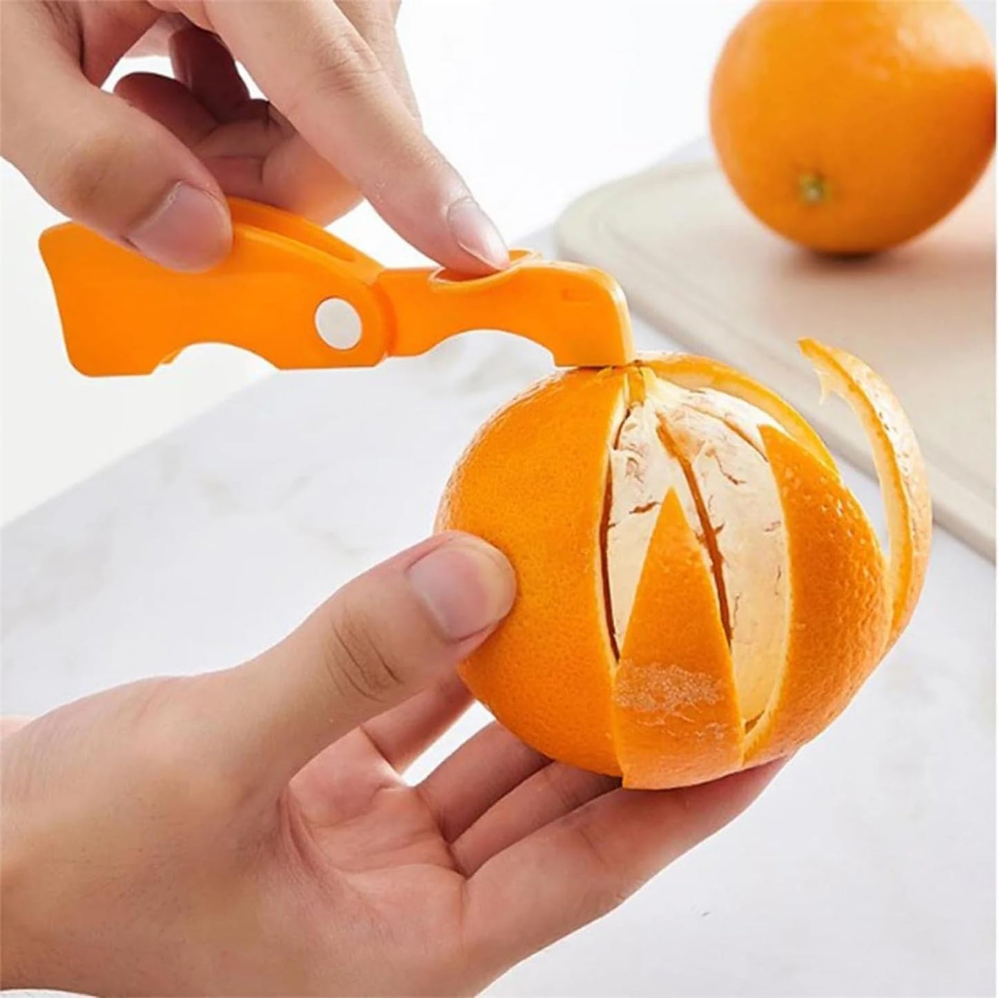 Multifunctional Orange Peeler, Orange Peeler Tool With Folding Handle Fruit Peeler