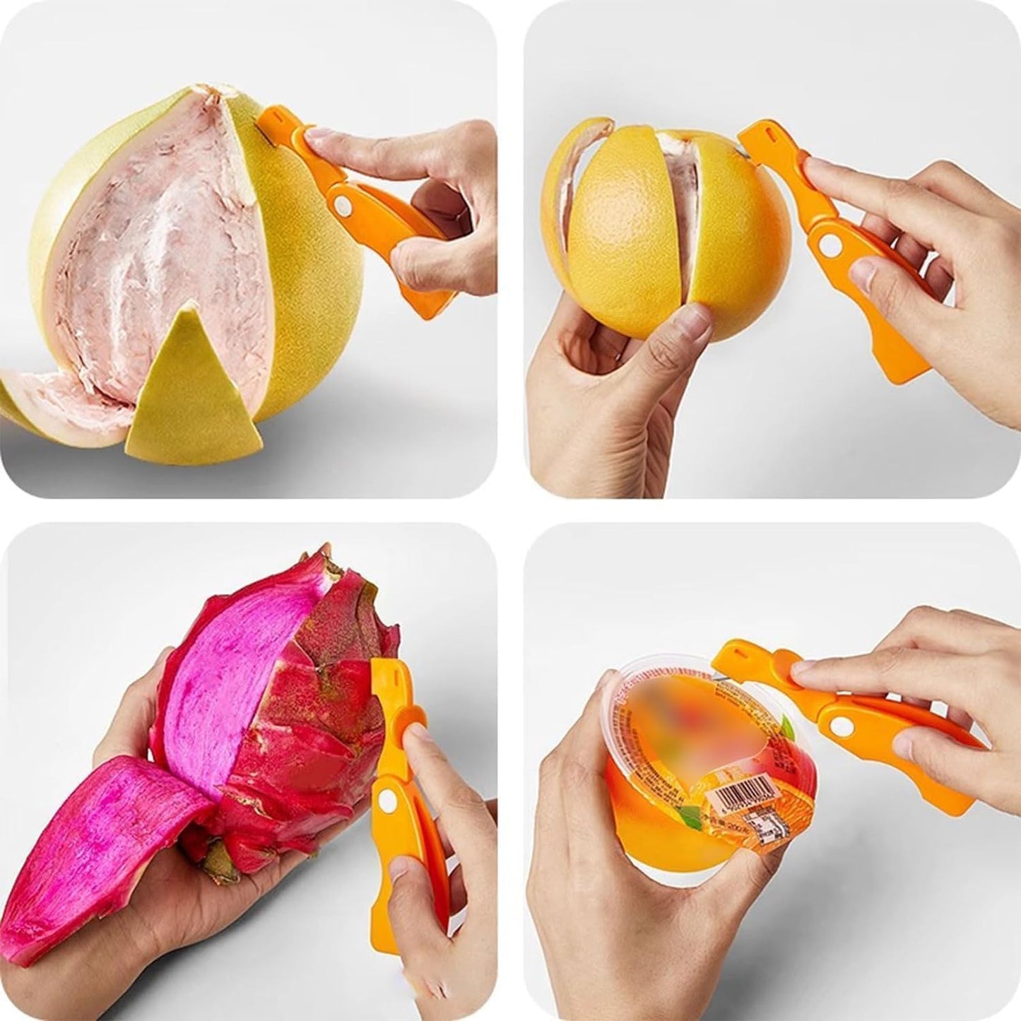 Multifunctional Orange Peeler, Orange Peeler Tool With Folding Handle Fruit Peeler