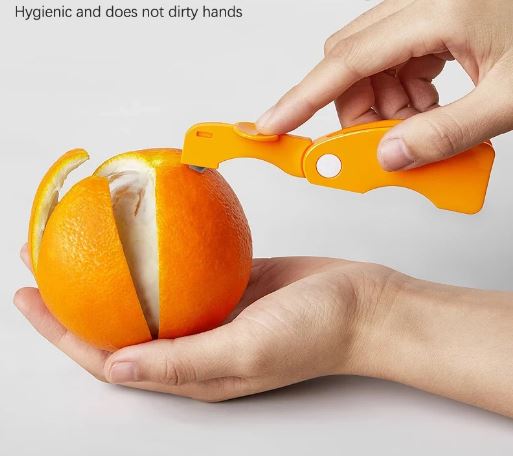 Multifunctional Orange Peeler, Orange Peeler Tool With Folding Handle Fruit Peeler