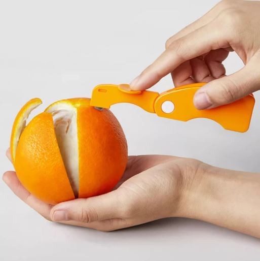 Multifunctional Orange Peeler, Orange Peeler Tool With Folding Handle Fruit Peeler