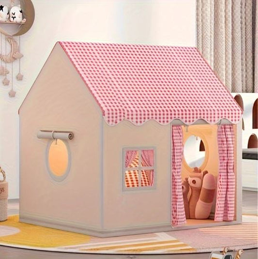 Indoor Playhouse Tent Castle, Ideal for Playtime Kids Tent Playhouse for Baby Princess (Pink)