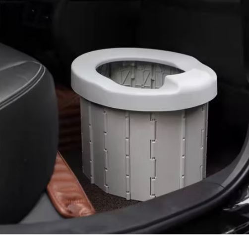 Portable Folding Toilet with Urinary Baffle, Portable Toilet Compact for Adults and Kids