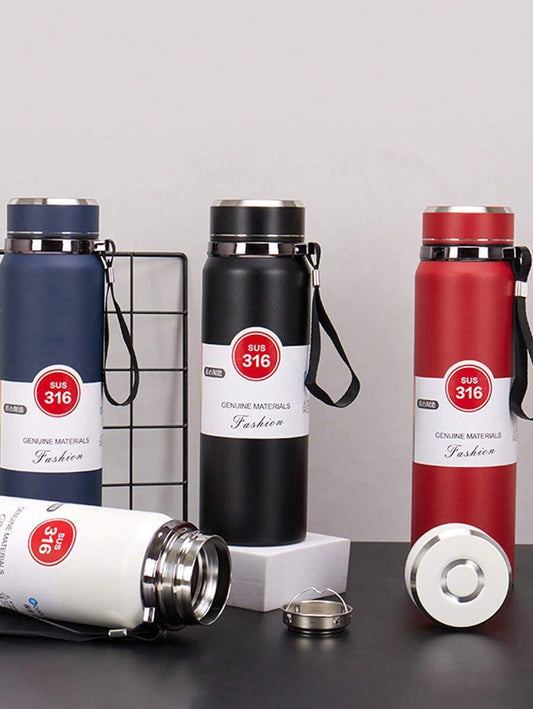 Portable Travel Insulated Cup, Double-Layer Stainless Steel Vacuum Insulated Bottle 1000ml