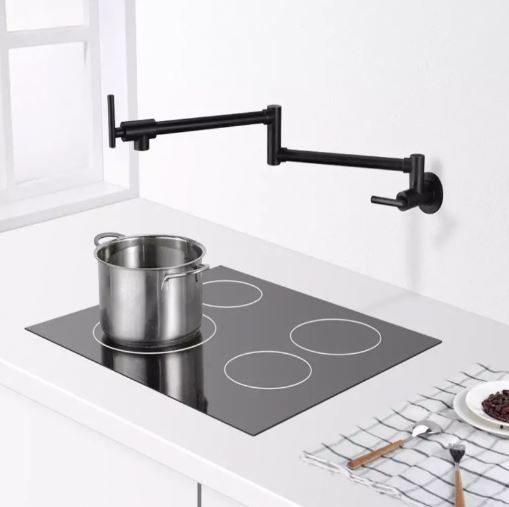 Pot Filler Kitchen Faucet Double-Handle Wall Mount