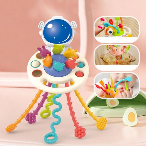 7 in 1 Multifunction Baby Activity Cube, Montessori Sensory Shape Sorter Educational Toys for Kids 1, 2, 3 Years