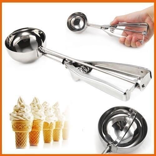 Stainless Steel Ice Cream Scoop Multi Use Food Spoon