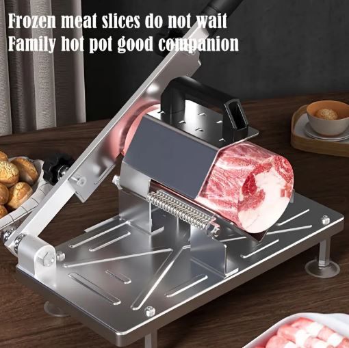 Stainless Steel Manual Kitchen Slicer Adjustable Thickness for Meat, Fruit, And Vegetables