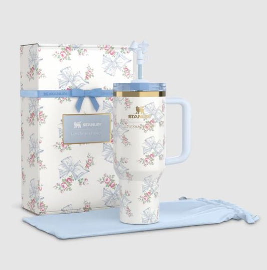 Stanley X LoveShackFancy Holiday Quencher 40oz Blue