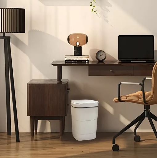 18L Automatic Motion Sensor Trash Can with Lid for Office, Bathroom, Bedroom, Kitchen